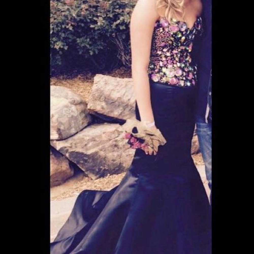 Sherri Hill black dress.